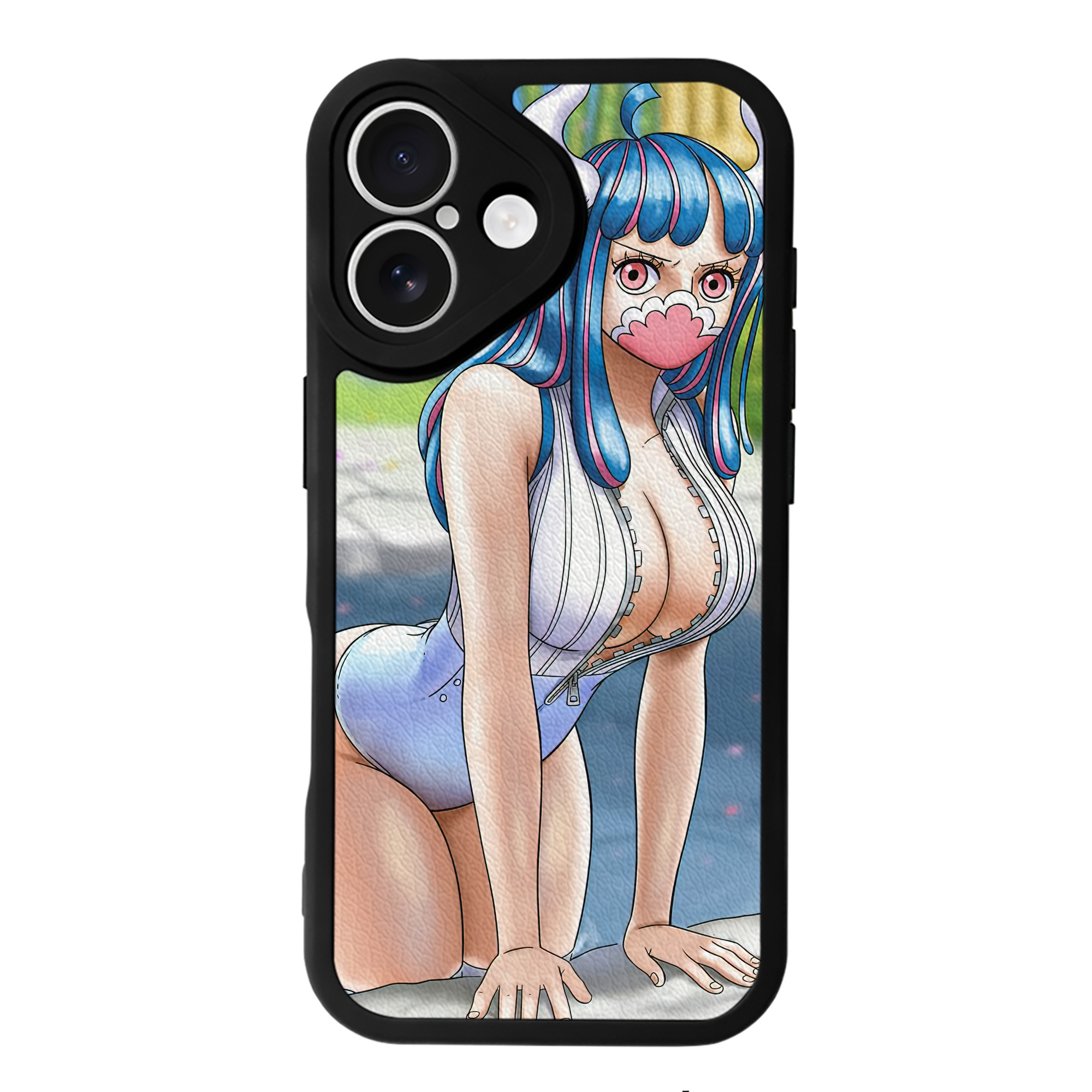 （画像用） ワンピース ONE PIECE 【iPhone 16シリーズ対応】シリコンスマホケース（レザー調） 材質：シリコン